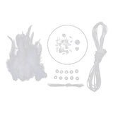 Max Dream Catcher DIY Material kits Iron loop ,suede cord ,feather,Beads White