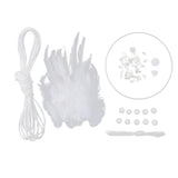 Max Dream Catcher DIY Material kits Iron loop ,suede cord ,feather,Beads White