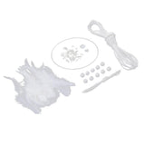 Max Dream Catcher DIY Material kits Iron loop ,suede cord ,feather,Beads White