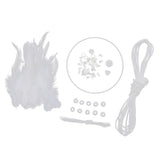 Max Dream Catcher DIY Material kits Iron loop ,suede cord ,feather,Beads White