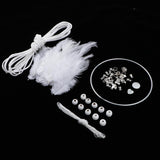 Max Dream Catcher DIY Material kits Iron loop ,suede cord ,feather,Beads White