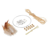 Max Dream Catcher DIY Material kits Iron loop ,suede cord ,feather,Beads Beige