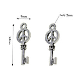 Maxbell 50pcs Cat Paw Pendants Peace Love Heart Diamond Hanging Decor peace symbol