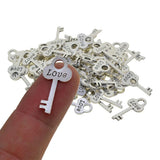 Maxbell 50pcs Cat Paw Pendants Peace Love Heart Diamond Hanging Decor love