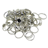 Max 100 Pieces 10mm Silver Adjustable Flat Ring Base Blank Jewelry Findings