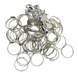 Max 100 Pieces 10mm Silver Adjustable Flat Ring Base Blank Jewelry Findings