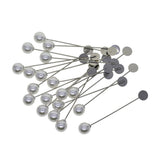 Max 20 Set Stick Pin Hat Lapel Pins Brooch Base Part DIY Findings Crafts Pearl