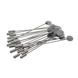 Max 20 Set Stick Pin Hat Lapel Pins Brooch Base Part DIY Findings Crafts Blank