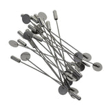 Max 20 Set Stick Pin Hat Lapel Pins Brooch Base Part DIY Findings Crafts Blank