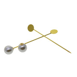 Max 20 Set Stick Pin Hat Lapel Pins Brooch Base Part DIY Findings Crafts Golden