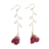 Max Maxb Real Dried Rose Flower Earrings