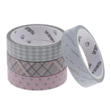 Max Maxb 4 Rolls Decorative Washi Masking Tape Adhesive Paper Sticker 10mm/5 meter D