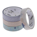 Max Maxb 4 Rolls Decorative Washi Masking Tape Adhesive Paper Sticker 10mm/5 meter F