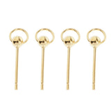 Max 1 Pair Golden Silvery Ear Stud Round Ball Charms Earring Decors gold