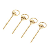 Max 1 Pair Golden Silvery Ear Stud Round Ball Charms Earring Decors gold