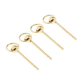 Max 1 Pair Golden Silvery Ear Stud Round Ball Charms Earring Decors gold