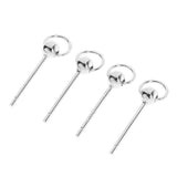 Max 1 Pair Golden Silvery Ear Stud Round Ball Charms Earring Decors silver
