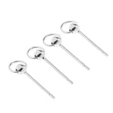 Max 1 Pair Golden Silvery Ear Stud Round Ball Charms Earring Decors silver