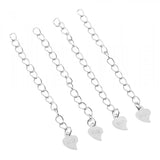 Maxbell 4 Sets Jewelry Making Clasps Necklace Extenders Chain White Gold 6CM