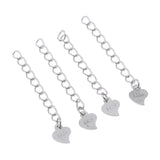 Maxbell 4 Sets Jewelry Making Clasps Necklace Extenders Chain White Gold 3.5CM