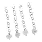 Maxbell 4 Sets Jewelry Making Clasps Necklace Extenders Chain White Gold 3.5CM