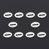 Max Pure silver S925 engraved jewelry necklace bracelets chain tags  oval shape