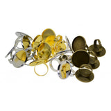 Max 20pcs assorted colors Adjustable Metal DIY ring Blank 1inch Bezel Base DIY