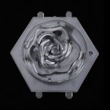 Maxbell Plastic Clear 3D Lotus Flower Shaped Candle Soap Making Mold for DIY Crafts