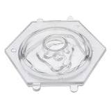 Maxbell Plastic Clear 3D Lotus Flower Shaped Candle Soap Making Mold for DIY Crafts