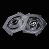 Maxbell Plastic Clear 3D Lotus Flower Shaped Candle Soap Making Mold for DIY Crafts