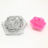 Maxbell Plastic Clear 3D Lotus Flower Shaped Candle Soap Making Mold for DIY Crafts