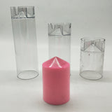 Maxbell Cylinder Plastic Candles Mold Clear Soap Candles Making Supplies 4.5x20.6CM