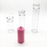 Maxbell Cylinder Plastic Candles Mold Clear Soap Candles Making Supplies 4.5x20.6CM