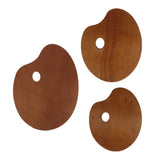 Maxbell Wood Paint Tray Palette for Watercolor Oil Acrylic Paint Art Oval 20x30cm