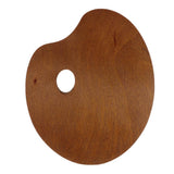 Maxbell Wood Paint Tray Palette for Watercolor Oil Acrylic Paint Art Oval 20x30cm