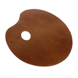 Maxbell Wood Paint Tray Palette for Watercolor Oil Acrylic Paint Art Oval 20x30cm