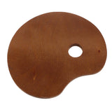 Maxbell Wood Paint Tray Palette for Watercolor Oil Acrylic Paint Art Oval 20x30cm