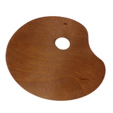 Maxbell Wood Paint Tray Palette for Watercolor Oil Acrylic Paint Art Oval 20x30cm