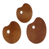 Maxbell Wood Paint Tray Palette for Watercolor Oil Acrylic Paint Art Oval 20x30cm