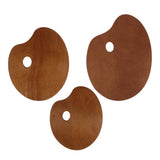 Maxbell Wood Paint Tray Palette for Watercolor Oil Acrylic Paint Art Oval 20x30cm