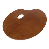 Maxbell Wood Paint Tray Palette for Watercolor Oil Acrylic Paint Art Oval 30x40cm