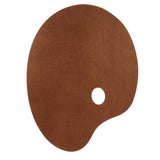 Maxbell Wood Paint Tray Palette for Watercolor Oil Acrylic Paint Art Oval 25x30cm