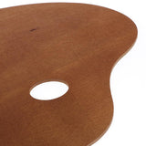 Maxbell Wood Paint Tray Palette for Watercolor Oil Acrylic Paint Art Oval 25x30cm