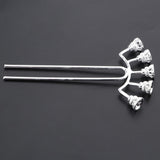 Max Maxb U shape DIY hair pin hair stick hair fork blank setting base  Silver 97mm