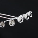 Max Maxb U shape DIY hair pin hair stick hair fork blank setting base  Silver 97mm