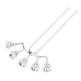 Max Maxb U shape DIY hair pin hair stick hair fork blank setting base  Silver 97mm