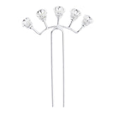 Max Maxb U shape DIY hair pin hair stick hair fork blank setting base  Silver 97mm