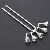 Max Maxb U shape DIY hair pin hair stick hair fork blank setting base  Silver 97mm
