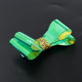 Max Bowknot Hair Clip Alligator Hairpins Snap Accessories for Kids DIY Green