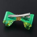 Max Bowknot Hair Clip Alligator Hairpins Snap Accessories for Kids DIY Green